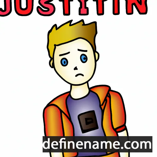 cartoon of the name Justin