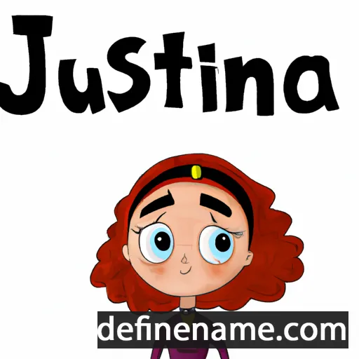 cartoon of the name Justina