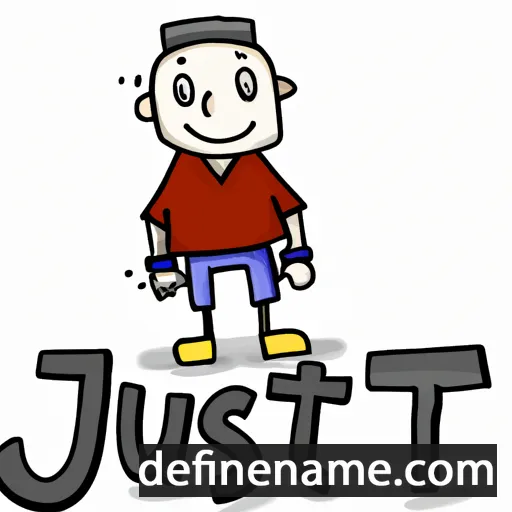 cartoon of the name Justy