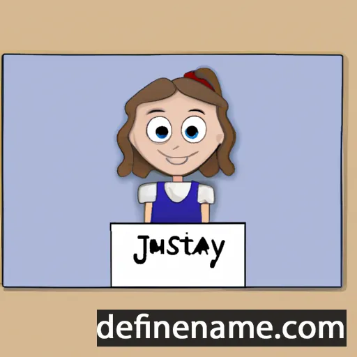 cartoon of the name Justýna