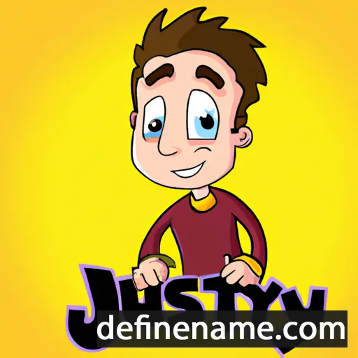 cartoon of the name Justyn