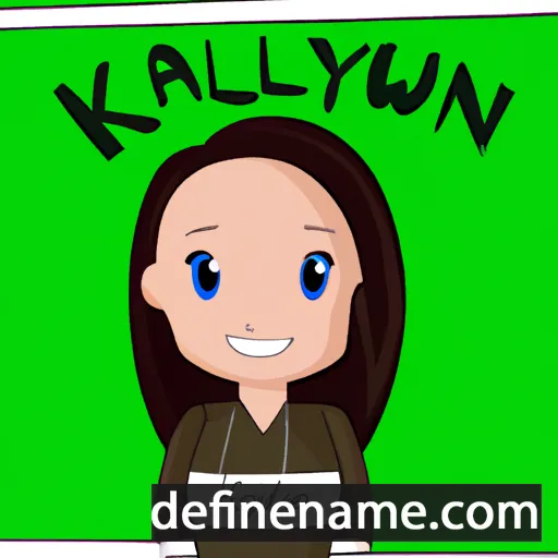 cartoon of the name Kaelyn