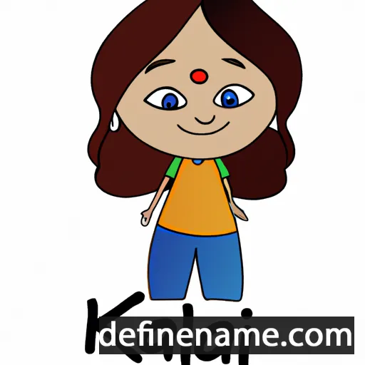 cartoon of the name Kajal