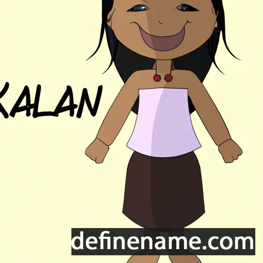 cartoon of the name Kalani