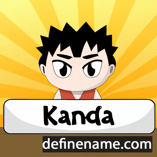 cartoon of the name Kanda