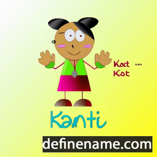 cartoon of the name Kanti