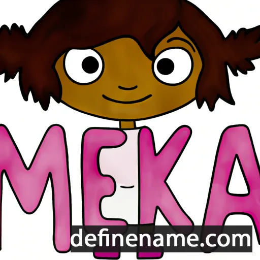 cartoon of the name Mieka