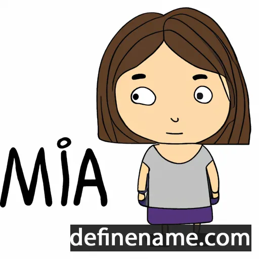 cartoon of the name Mija