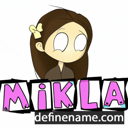 cartoon of the name Mikaéla