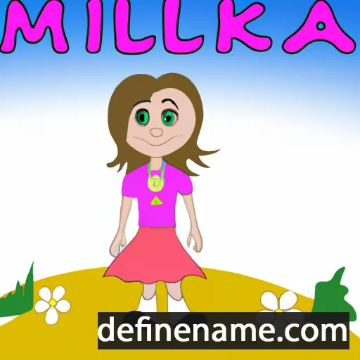 cartoon of the name Mikala