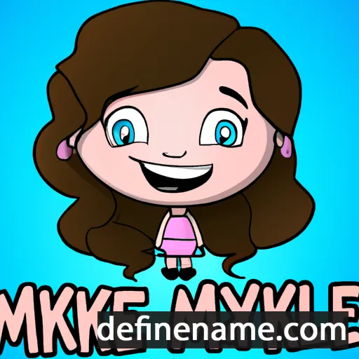 cartoon of the name Mikaylee