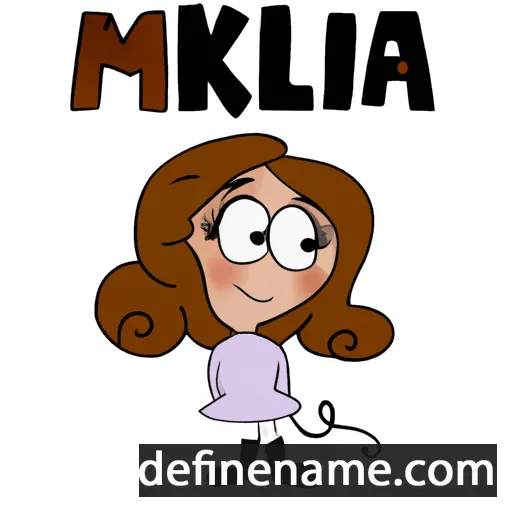 cartoon of the name Mikela