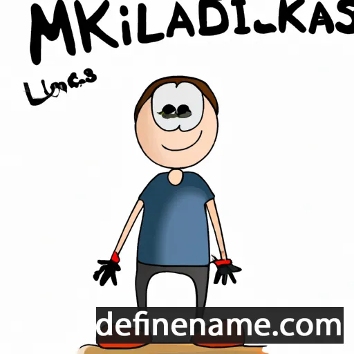 cartoon of the name Mikelandželas