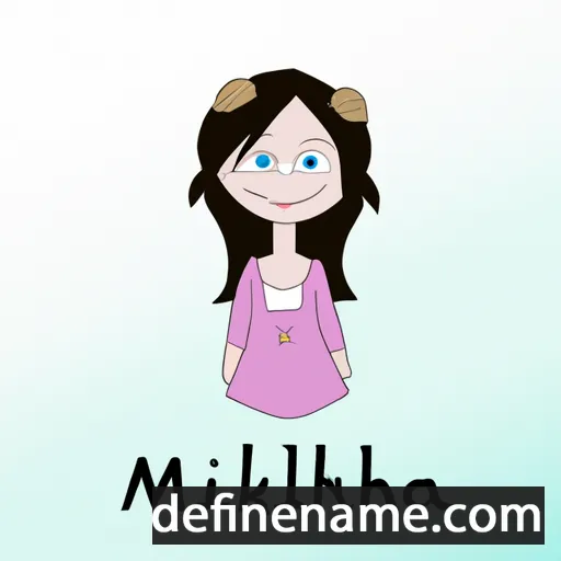 cartoon of the name Mikhaela