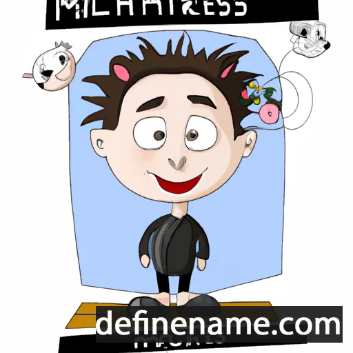 cartoon of the name Mikhalis