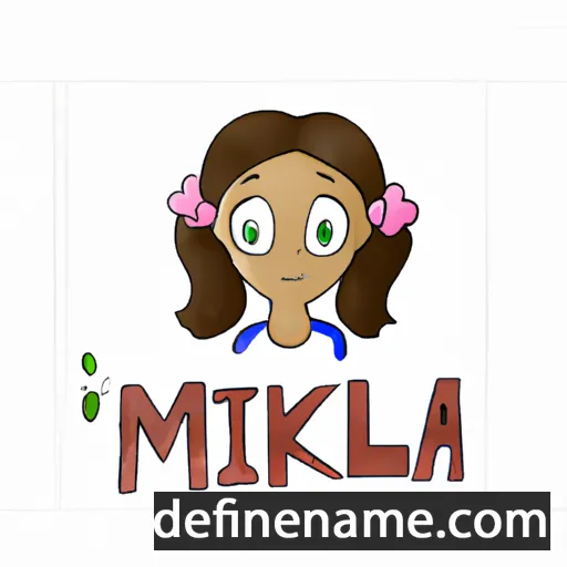 cartoon of the name Mikkaela