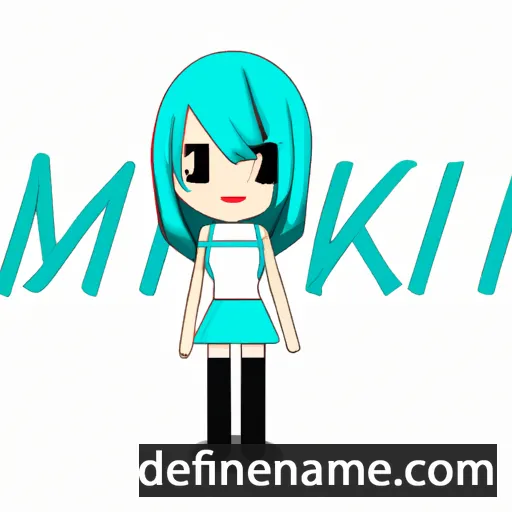 cartoon of the name Miku