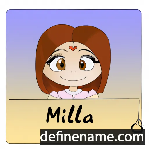 cartoon of the name Milāna