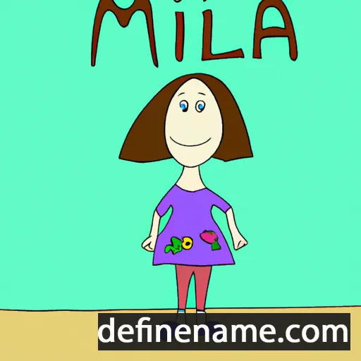 cartoon of the name Mila