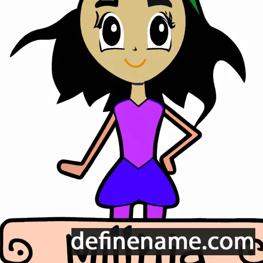 cartoon of the name Miliah