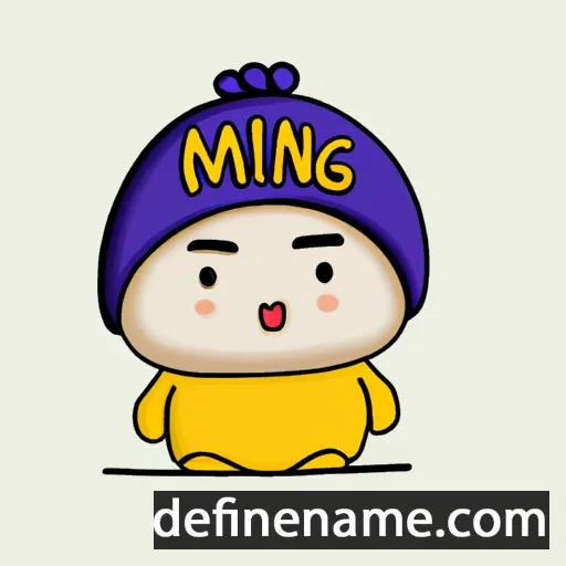 cartoon of the name Min-gi