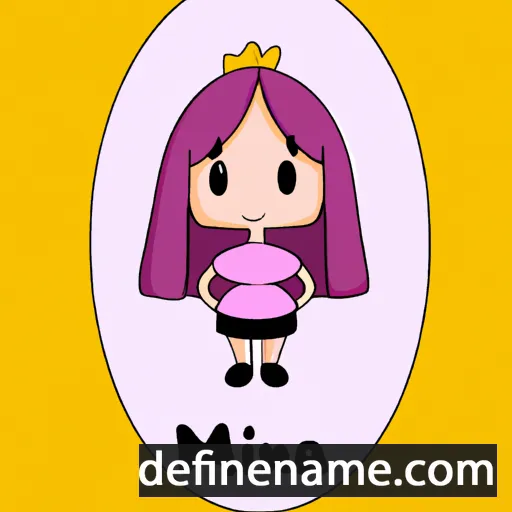 cartoon of the name Miña