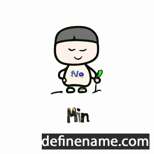 cartoon of the name Min