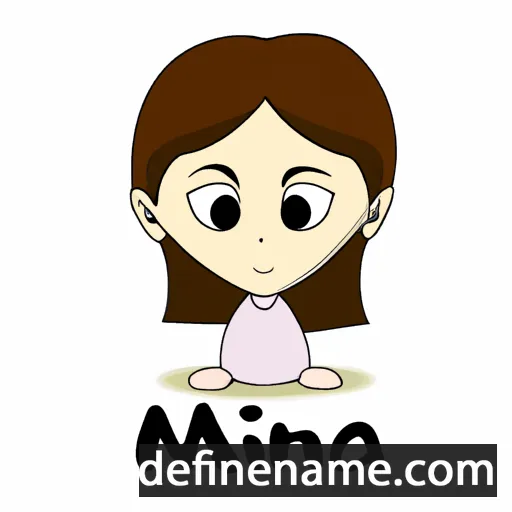 cartoon of the name Mina