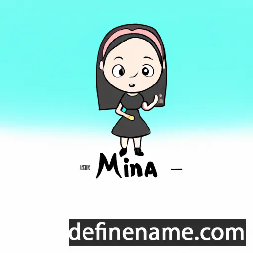 cartoon of the name Mina