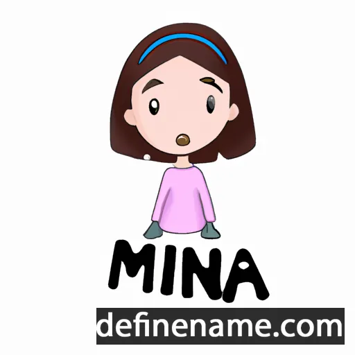 cartoon of the name Mina