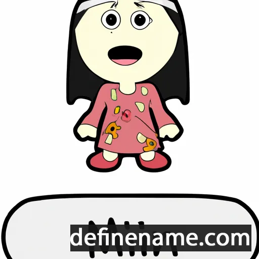 cartoon of the name Minah