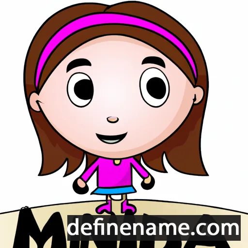 cartoon of the name Minda