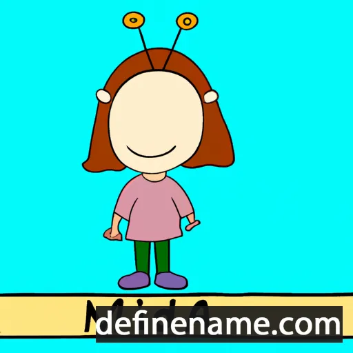 cartoon of the name Minda