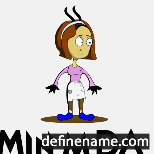 cartoon of the name Minda