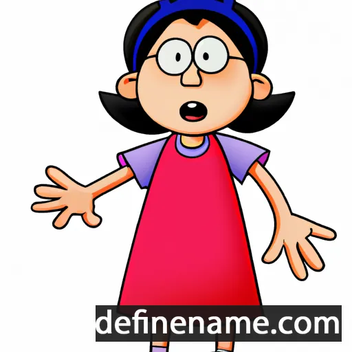 cartoon of the name Minda