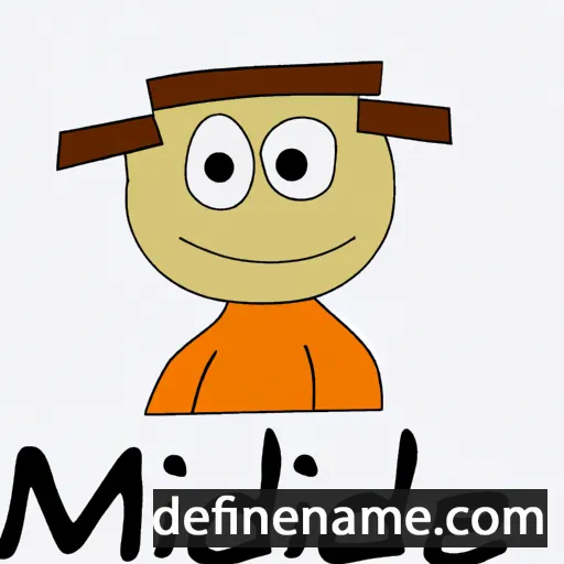 cartoon of the name Minde