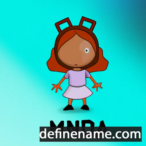 cartoon of the name Mindla