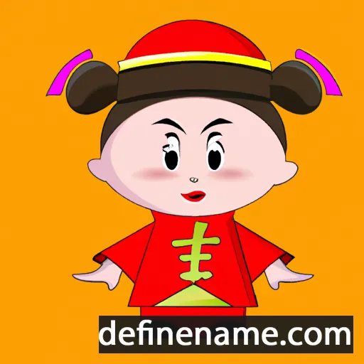 cartoon of the name Mingbei