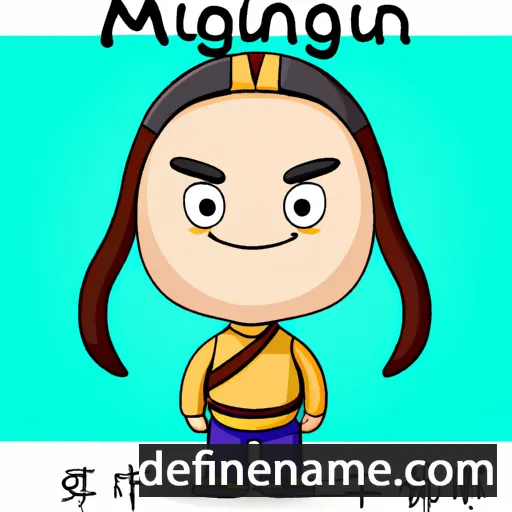 cartoon of the name Mingfu