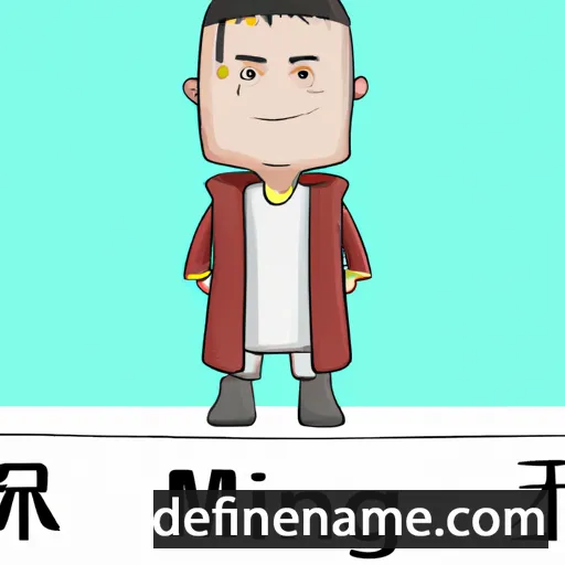 cartoon of the name Mingjian