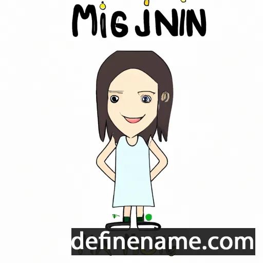 cartoon of the name Mingjuan