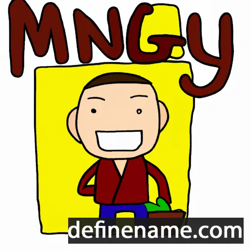 cartoon of the name Mingyue