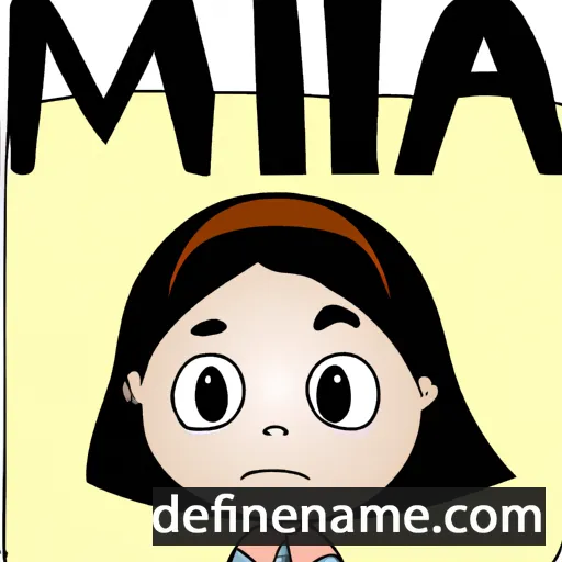 cartoon of the name Minha