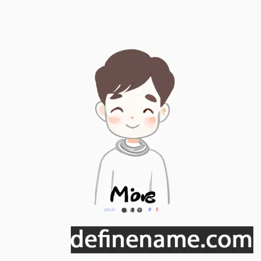 cartoon of the name Min-jae