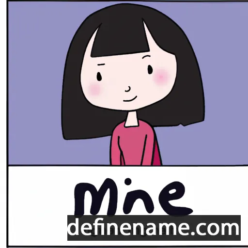 cartoon of the name Min-jee