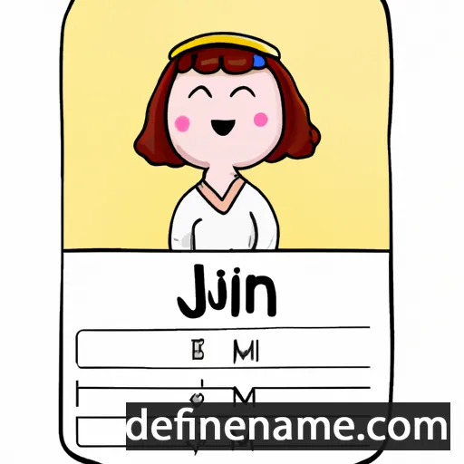 cartoon of the name Min-ju