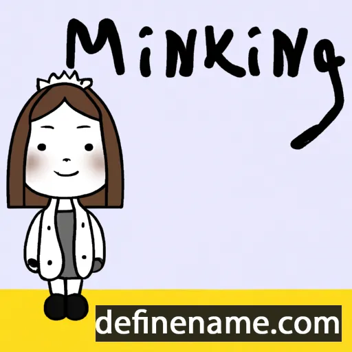 cartoon of the name Min-kyung