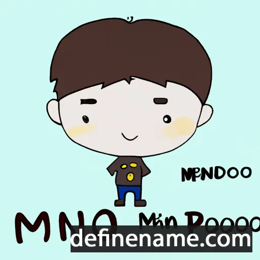 cartoon of the name Min-woo