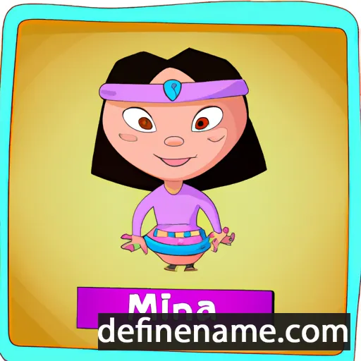 cartoon of the name Minja