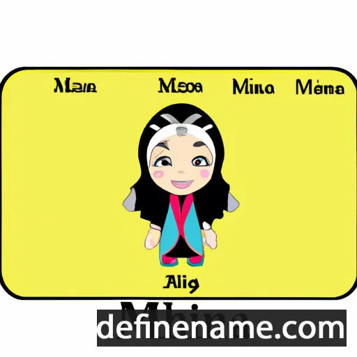 cartoon of the name Minnah